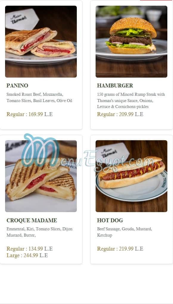 Maison Thomas menu 15