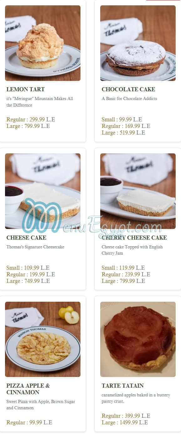 Maison Thomas menu 16