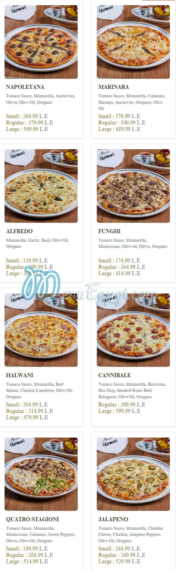 Maison Thomas menu 2