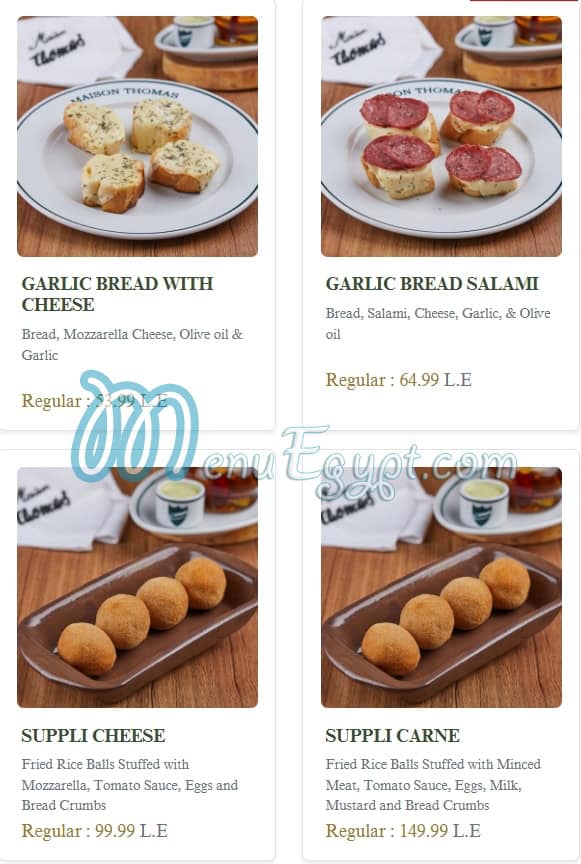 Maison Thomas menu 8