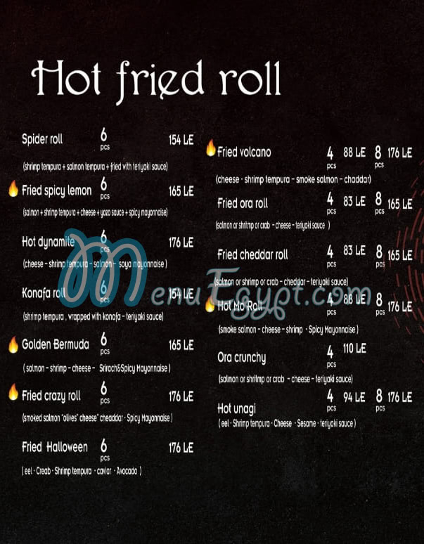 Mo Sushi menu 2