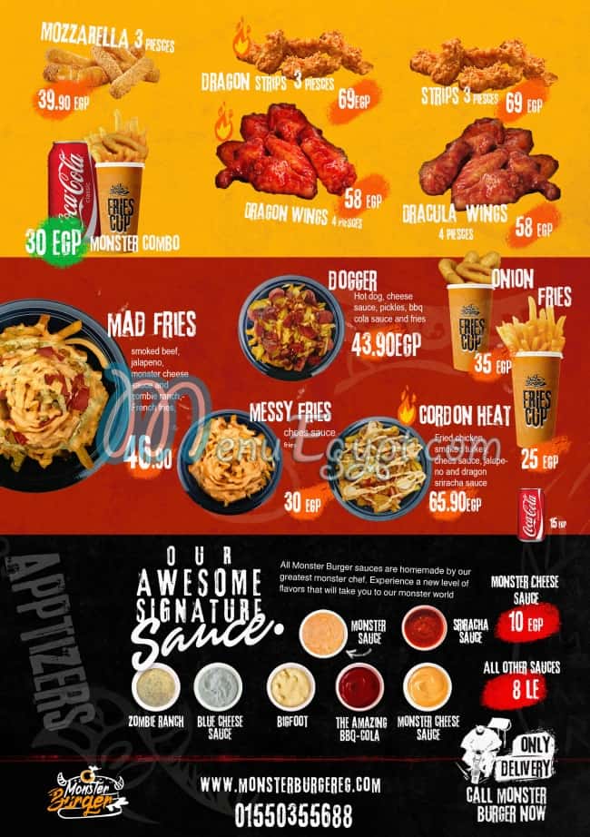 Monster burger menu 5