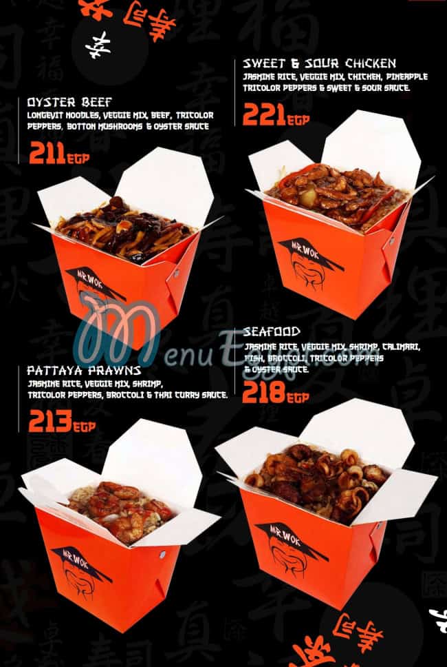 Mr Wok menu 2
