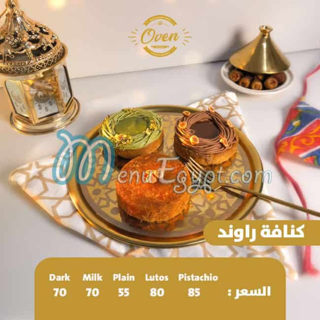 Oven Patisserie menu page 15 - prices