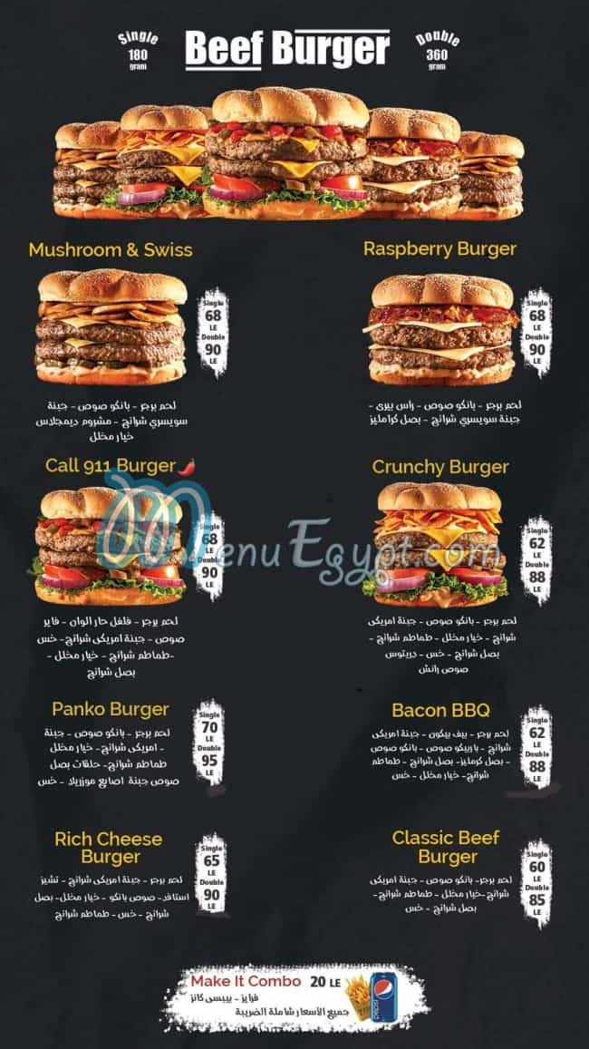 Panko Fried Chicken and Burger menu 1