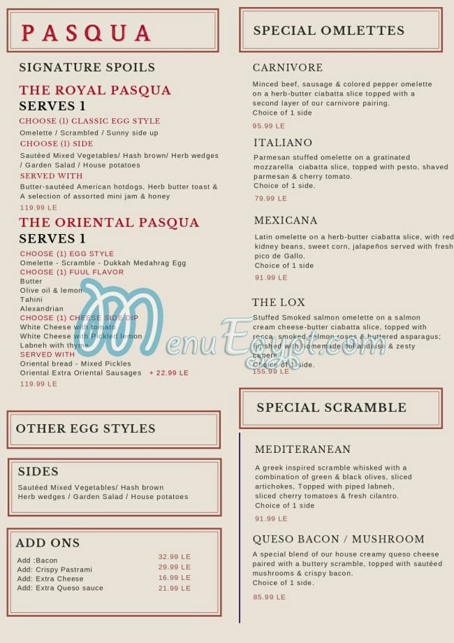 Pasquale Beverly Hills menu 1