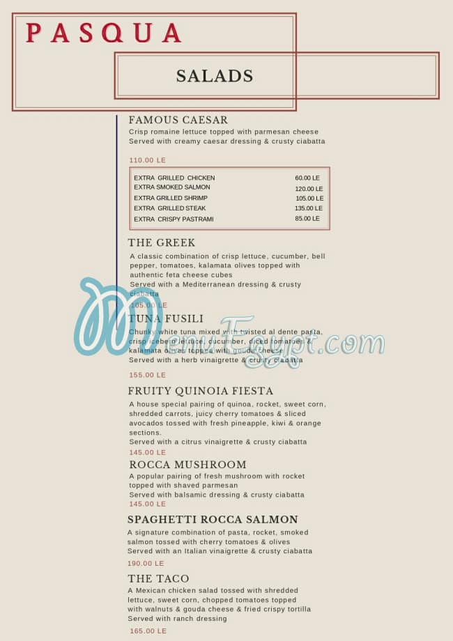 Pasquale Beverly Hills menu 5