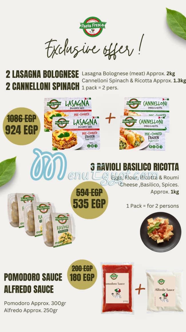 Pasta Fresca menu 4