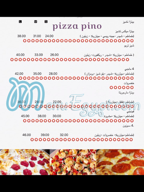 Pizza Pino Tanta menu 2