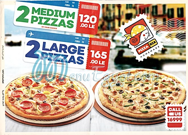 Pizza Ria menu 1