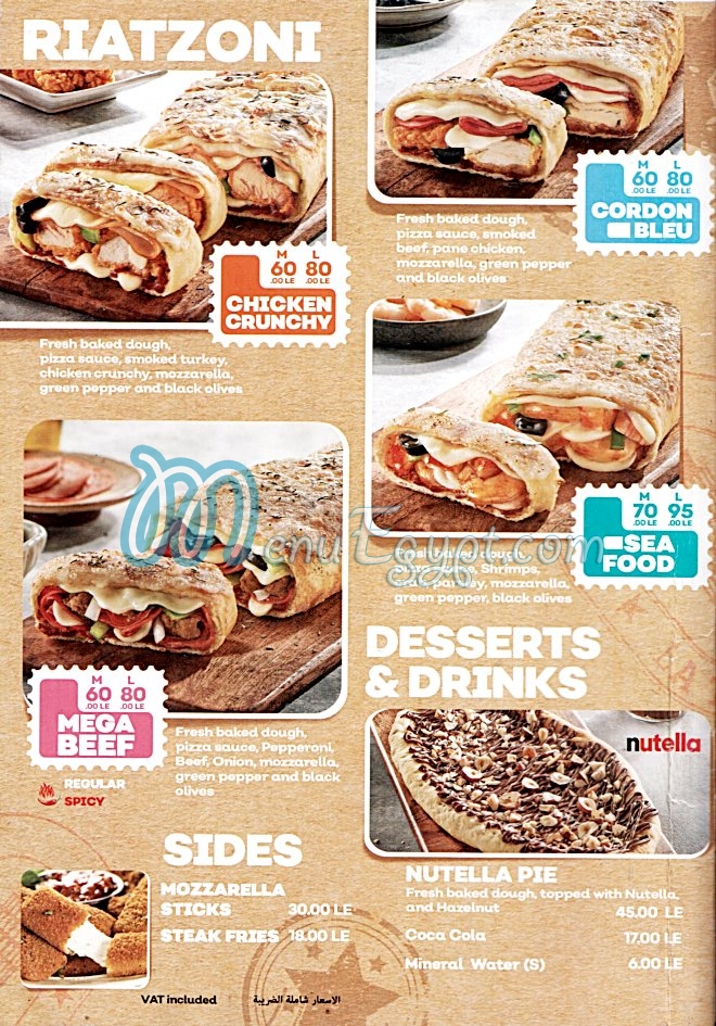 Pizza Ria menu 2