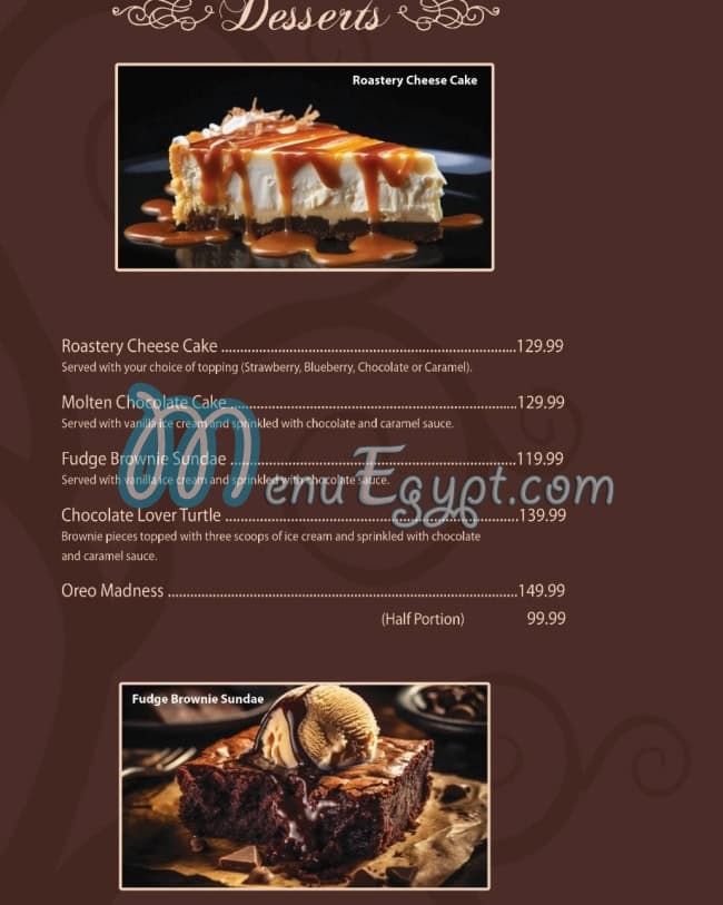 Roastery menu page 16 - prices