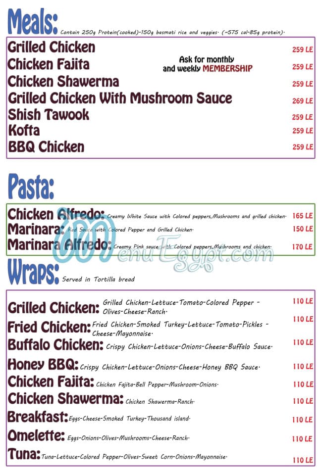 Salad Store menu 2