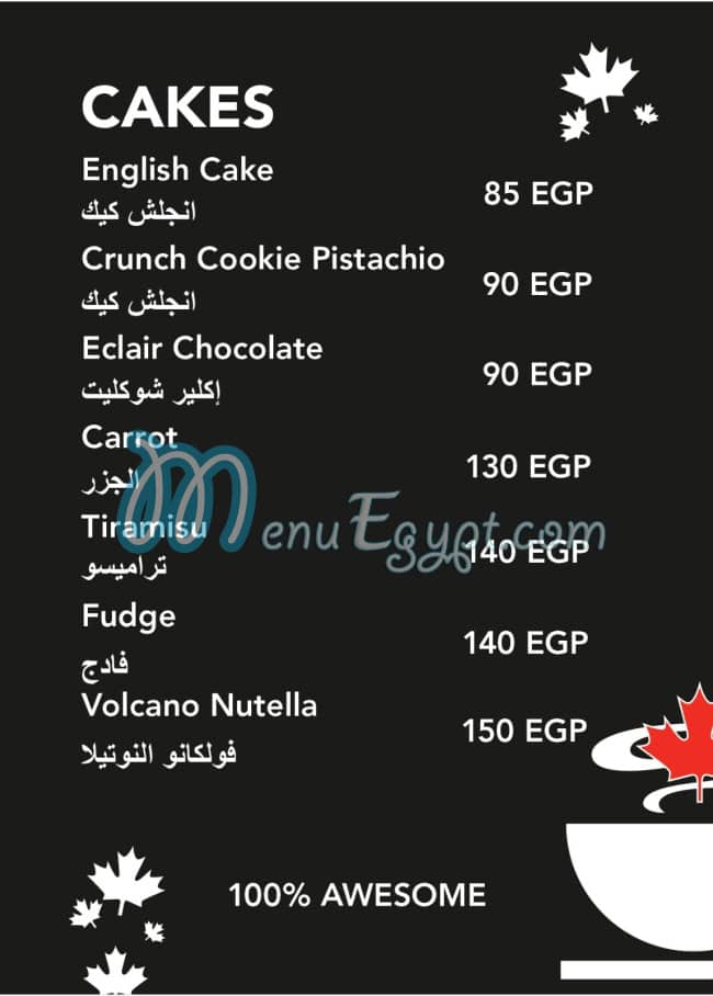 Second cup Cafe menu 9