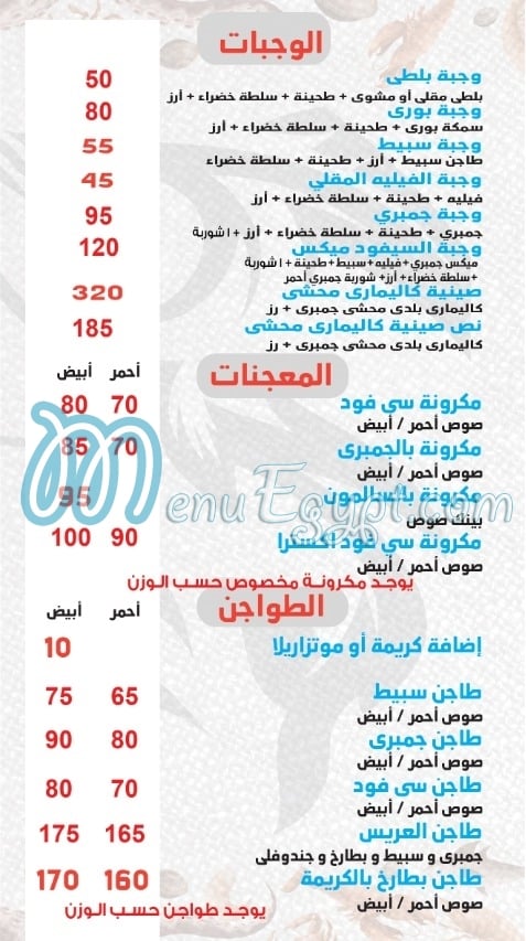 Shawayet El Samak menu 2