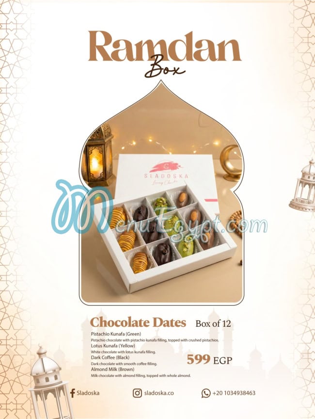 Sladoska menu page 13 - prices