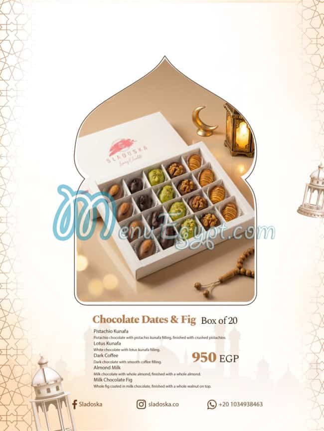 Sladoska menu page 15 - prices