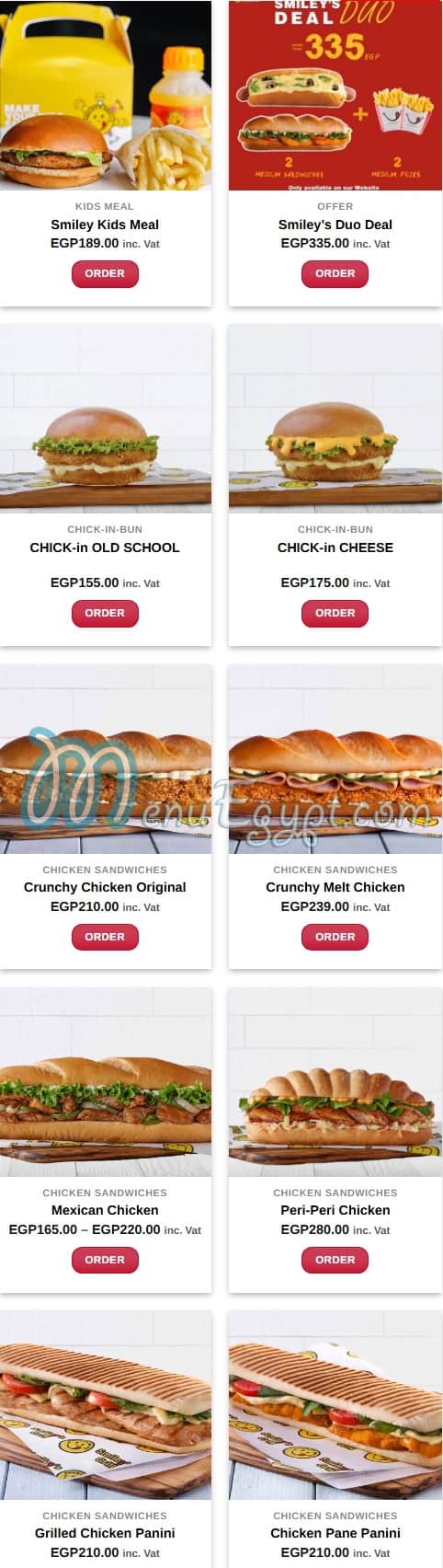 Smileys Grill menu 1