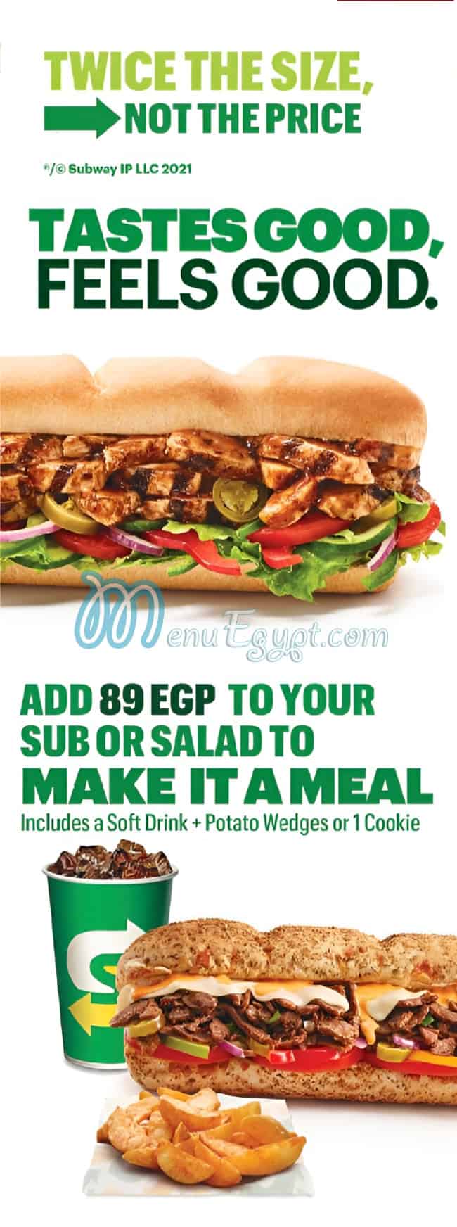 Subway menu 2