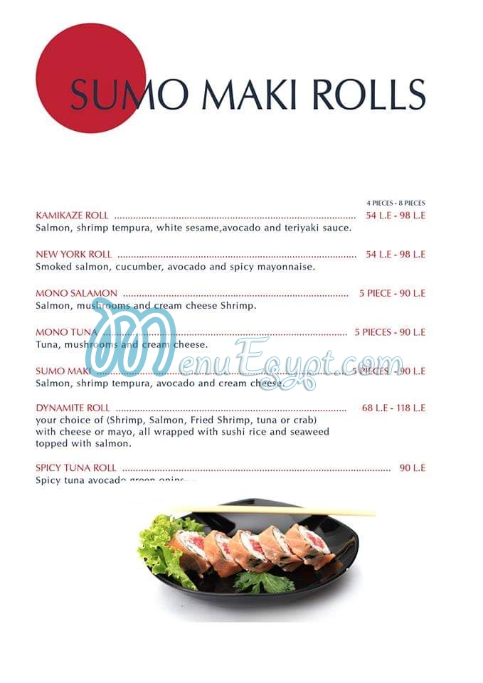 Sumo Sushi menu 6