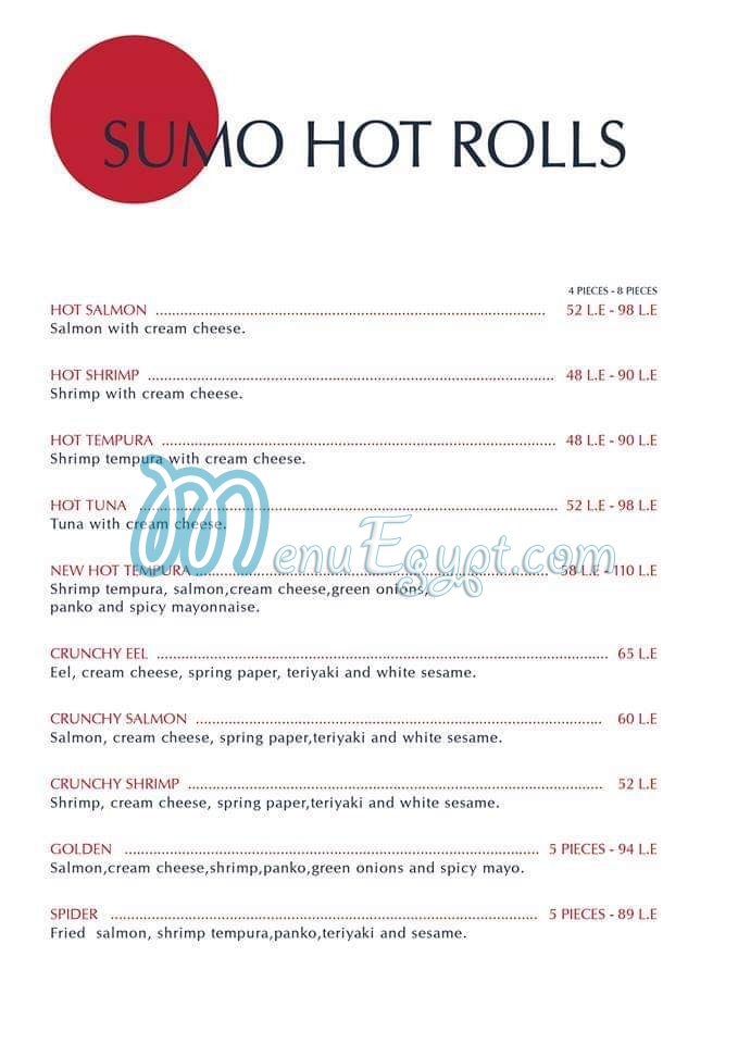 Sumo Sushi menu 9