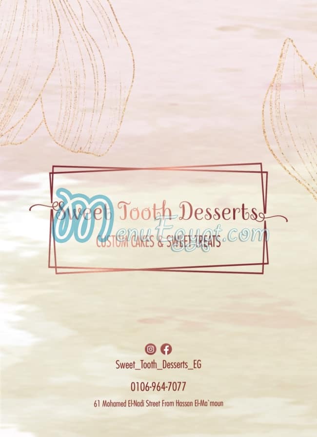 Sweet tooth desserts menu 1