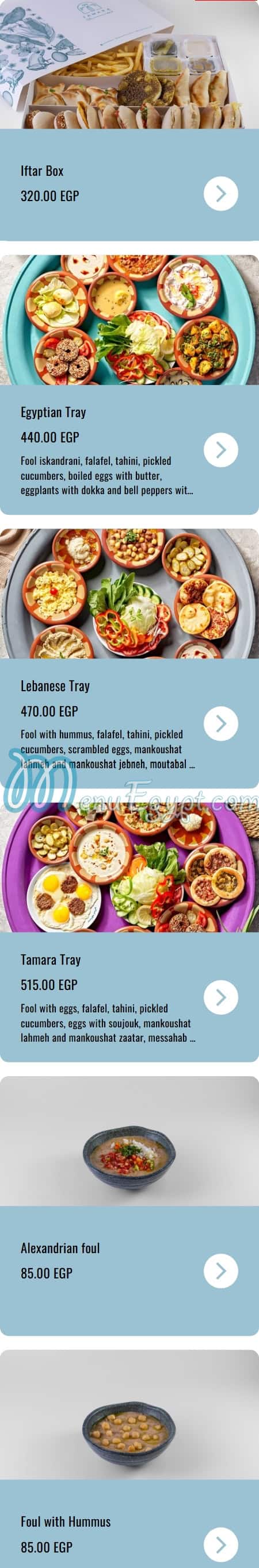 Tamara Lebanese Bistro menu 3