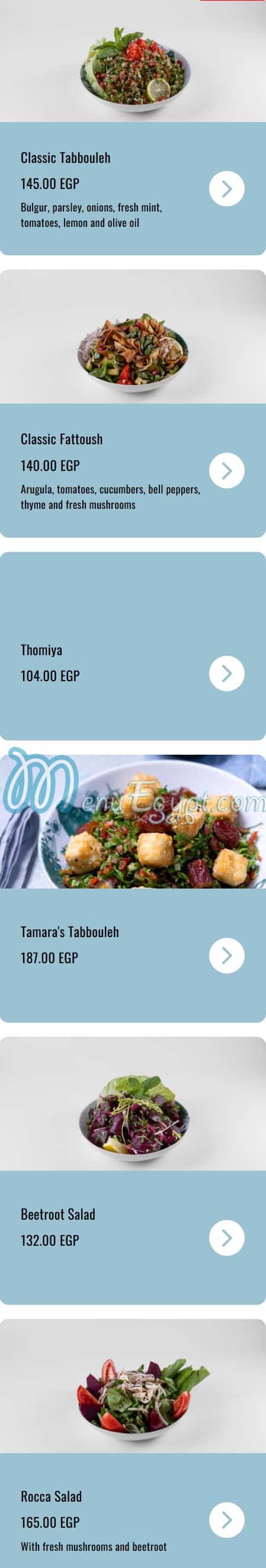 Tamara Lebanese Bistro menu 8