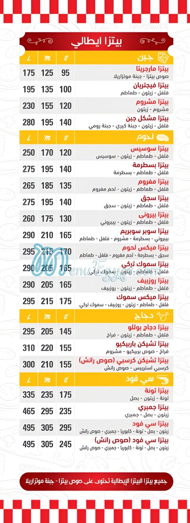 Tasty Besty menu page 6 - prices