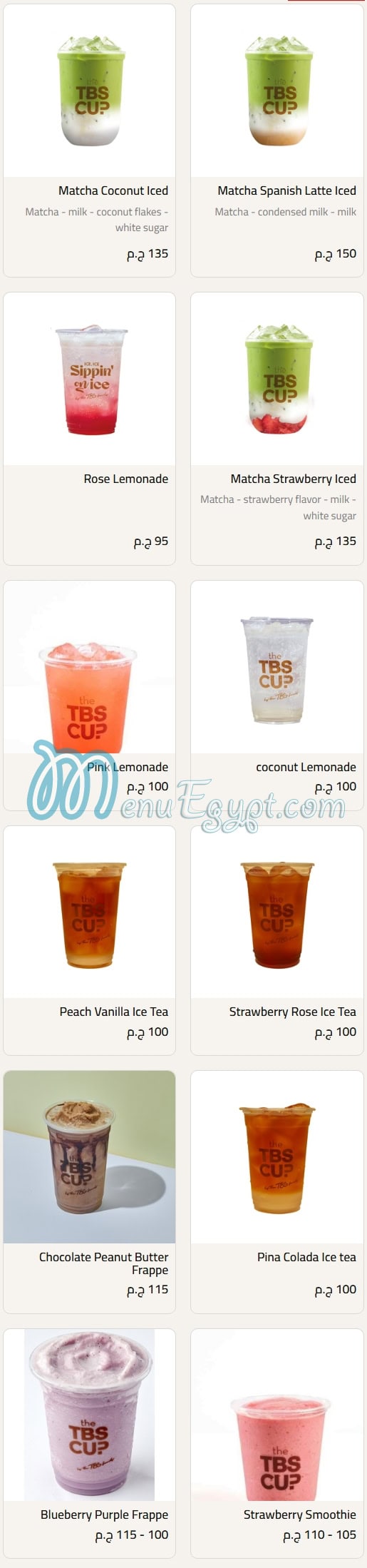 TBS-The Bakery Shop Food products menu page 13 - prices