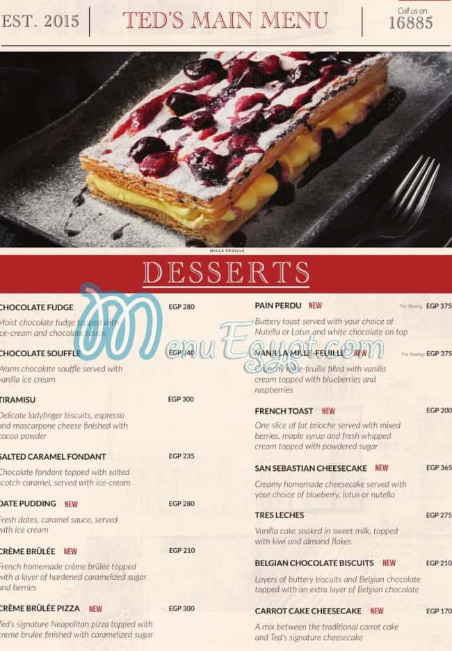 Teds menu 17