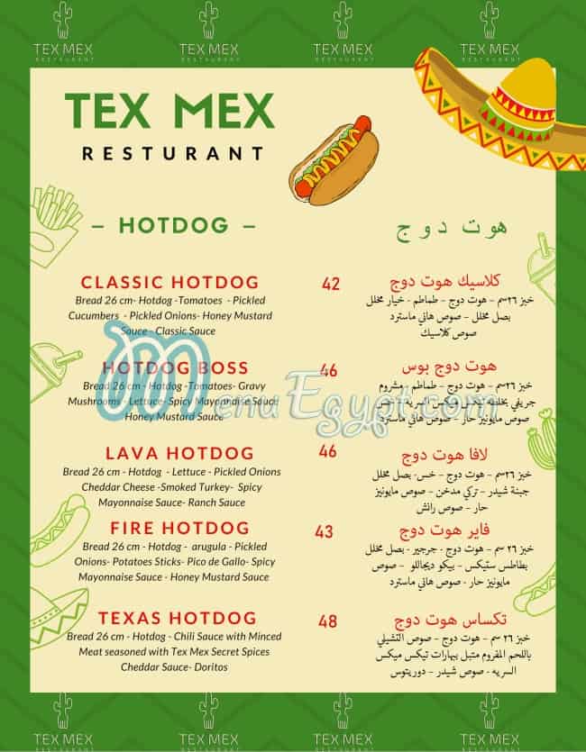 Tex Mex menu 4