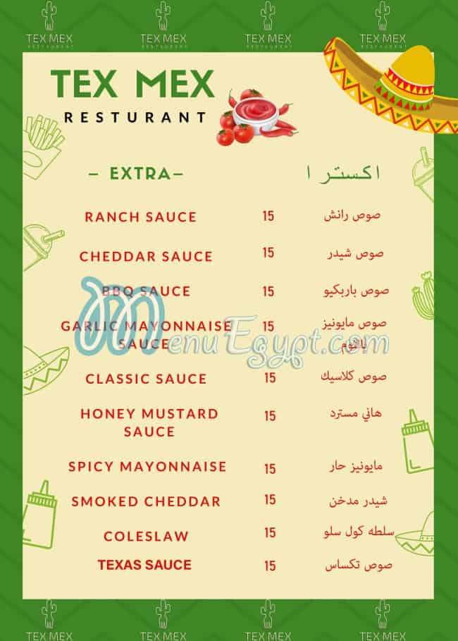 Tex Mex menu 5