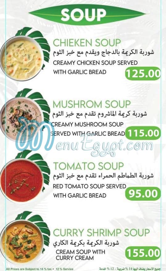 The Garden Cafe Cafe menu 15