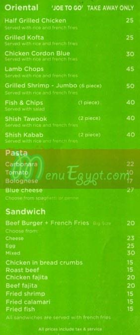 Tokyo Joes menu 4