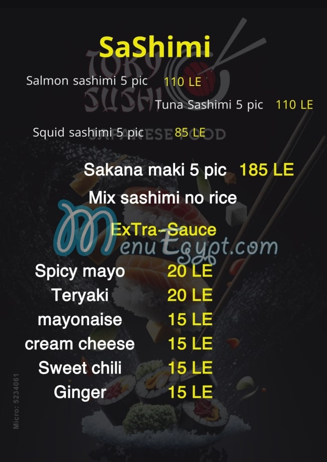 Tokyo sushi menu 11