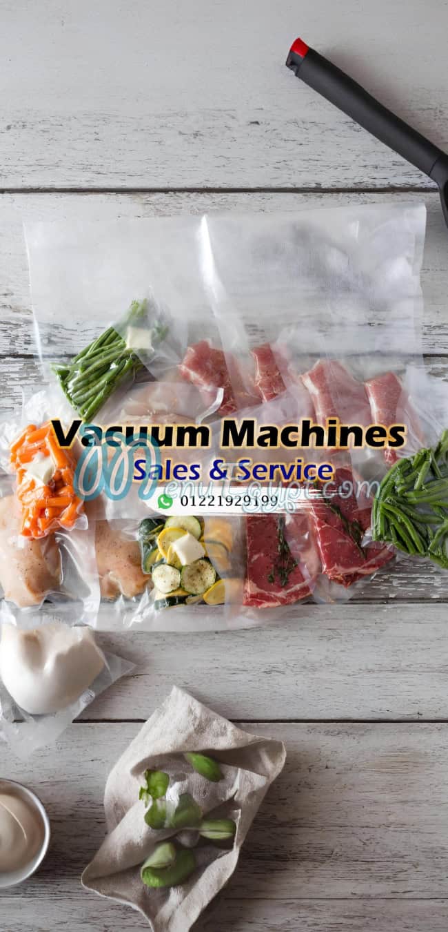 Vacuum packaging machines Food products menu 1