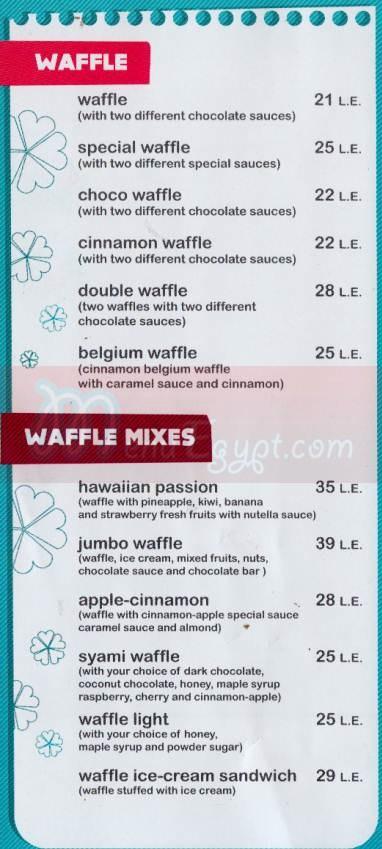 Waffle Point menu 1