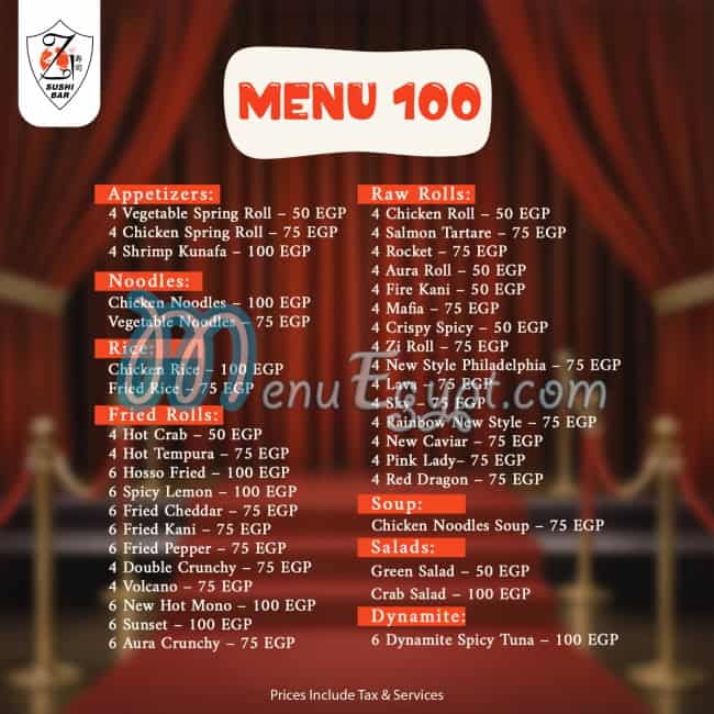 Zi Sushi menu 8